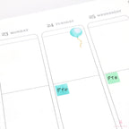 Hexagon Dot Square Bujo Planner Stickers: 1/2 inch (12 mm)