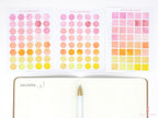 Hexagon Dot Square Bujo Planner Stickers: 1/2 inch (12 mm)