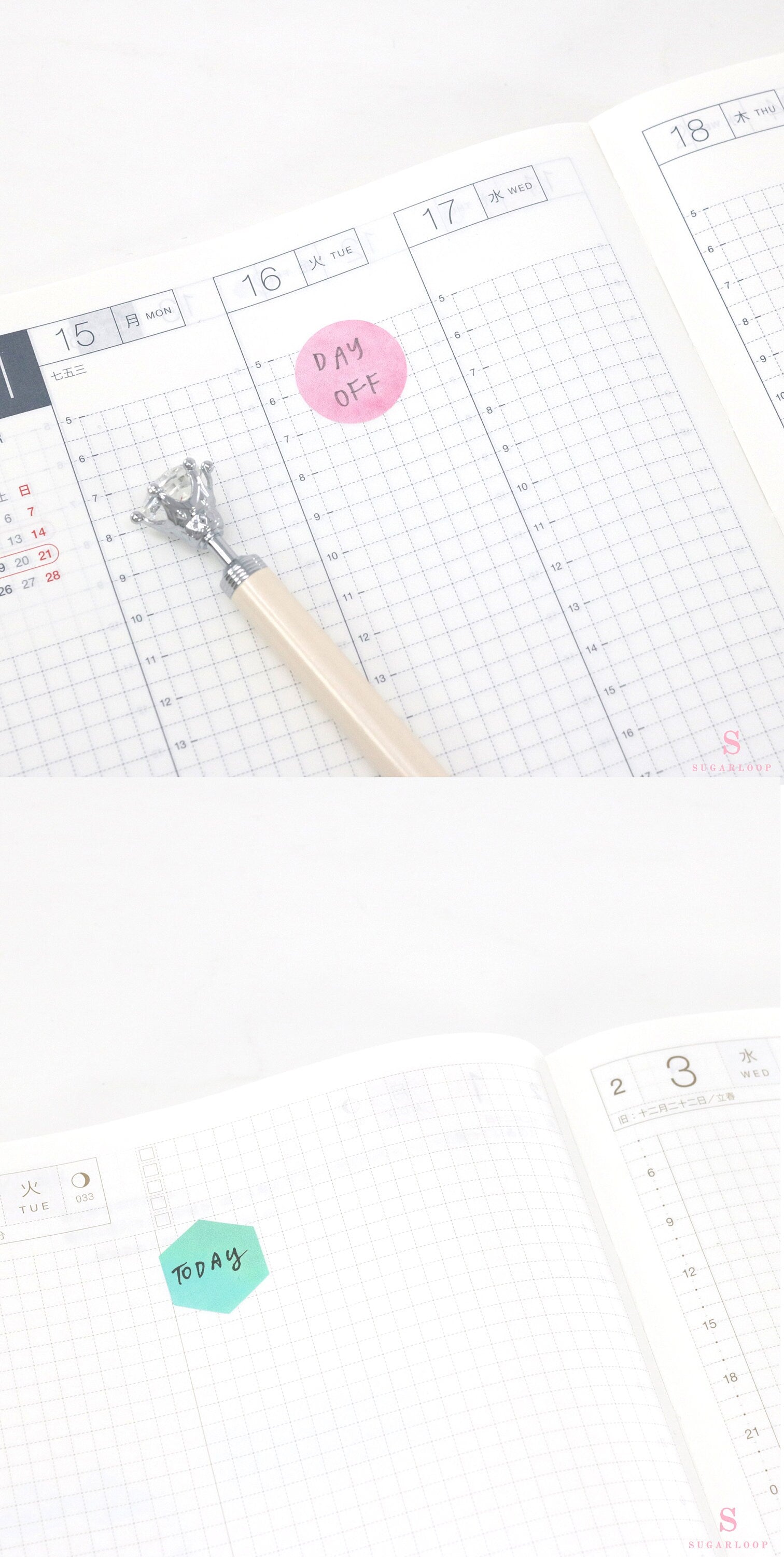Watercolor Dot Hexagon Square Bujo Planner Stickers: 3/4 inch (19 mm)