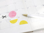 Hexagon Dot Square Bujo Planner Stickers: 1.25 inch (30 mm)