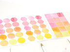Hexagon Dot Square Bujo Planner Stickers: 1.25 inch (30 mm)
