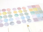 Hexagon Dot Square Bujo Planner Stickers: 1.25 inch (30 mm)