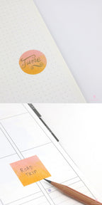 Hexagon Dot Square Bujo Planner Stickers: 1.25 inch (30 mm)