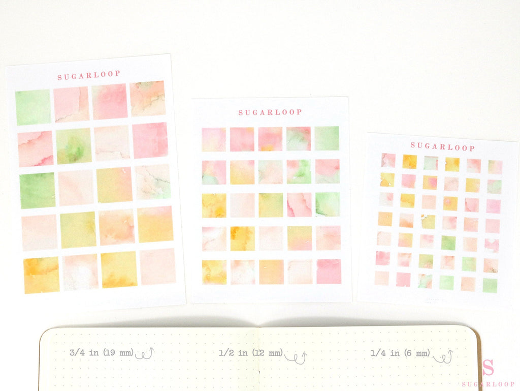 Multicolor Bujo Planner Stickers – Dots, Hexagons, Squares
