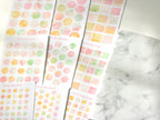 Hexagon Dot Square Bujo Planner Stickers: Various Sizes