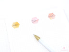 Hexagon Dot Square Bujo Planner Stickers: Various Sizes