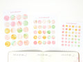 Hexagon Dot Square Bujo Planner Stickers: Various Sizes