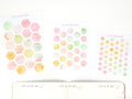 Multicolor Bujo Planner Stickers – Dots, Hexagons, Squares
