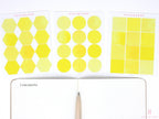 Hexagon Dot Square Bujo Planner Stickers: 1 in (25 mm)