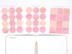 Hexagon Dot Square Bujo Planner Stickers: 1 in (25 mm)