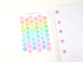 Watercolor Hexagon Bujo Planner Stickers: 0.5” (12 mm)