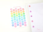 Watercolor Hexagon Bujo Planner Stickers: 0.5” (12 mm)