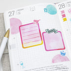 Watercolor Dot Round Circle Bujo Planner Stickers: Four Sizes