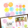 Watercolor Dot Round Circle Bujo Planner Stickers: Four Sizes