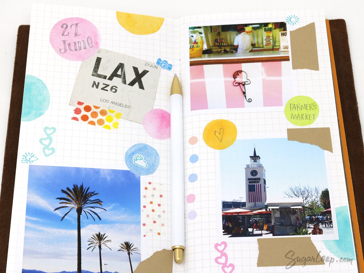 Watercolor Dot Round Circle Bujo Planner Stickers: Four Sizes