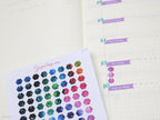 Mini Tiny Galaxy Dots Hexagon Bujo Planner Stickers: 0.25” (6 mm)