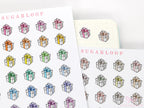 Gift Birthday Celebration Stickers for Planners & Bujo Journals