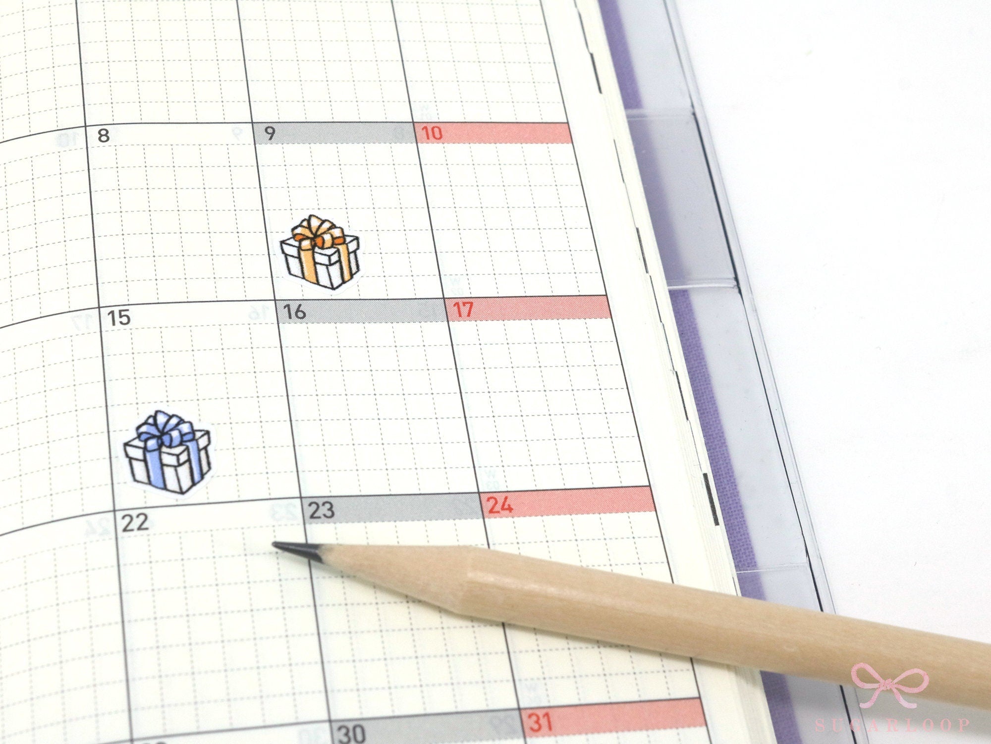 Gift Birthday Celebration Stickers for Planners & Bujo Journals