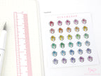 Gift Birthday Celebration Stickers for Planners & Bujo Journals