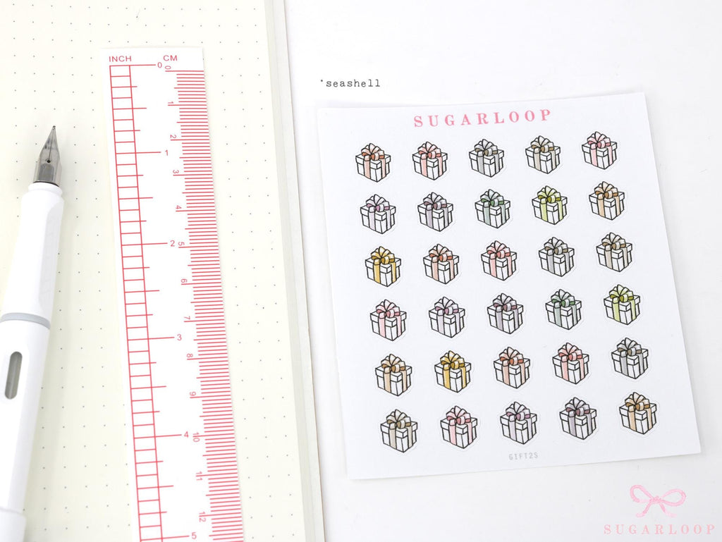 Gift Birthday Celebration Stickers for Planners & Bujo Journals