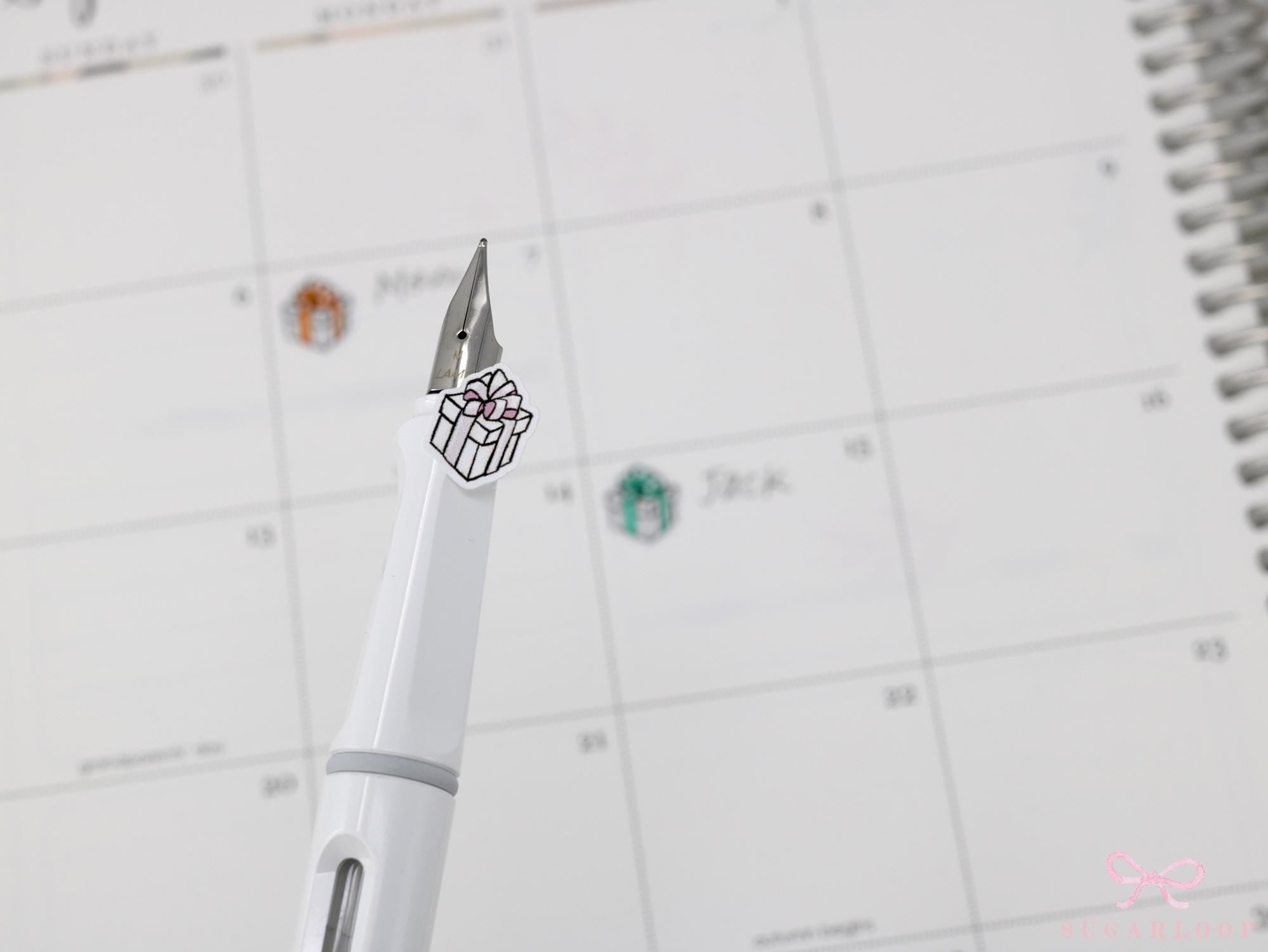 Gift Birthday Celebration Stickers for Planners & Bujo Journals