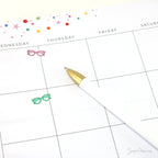 Eye Glasses Reading Bujo Journal Planner Stickers: Rainbow