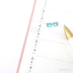Eye Glasses Reading Bujo Journal Planner Stickers: Rainbow
