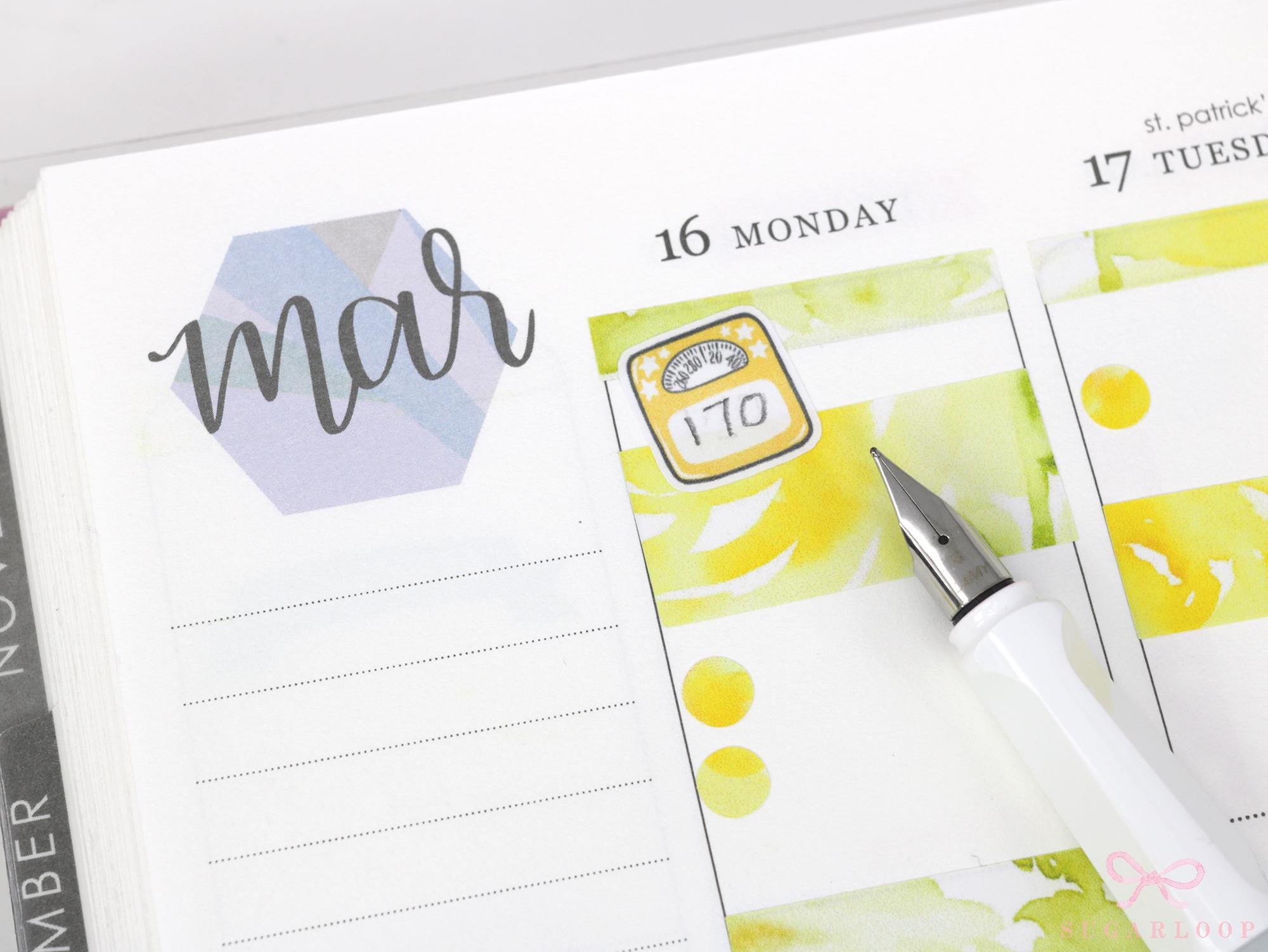 Weigh In Scale Icon Stickers for Planners & Journals