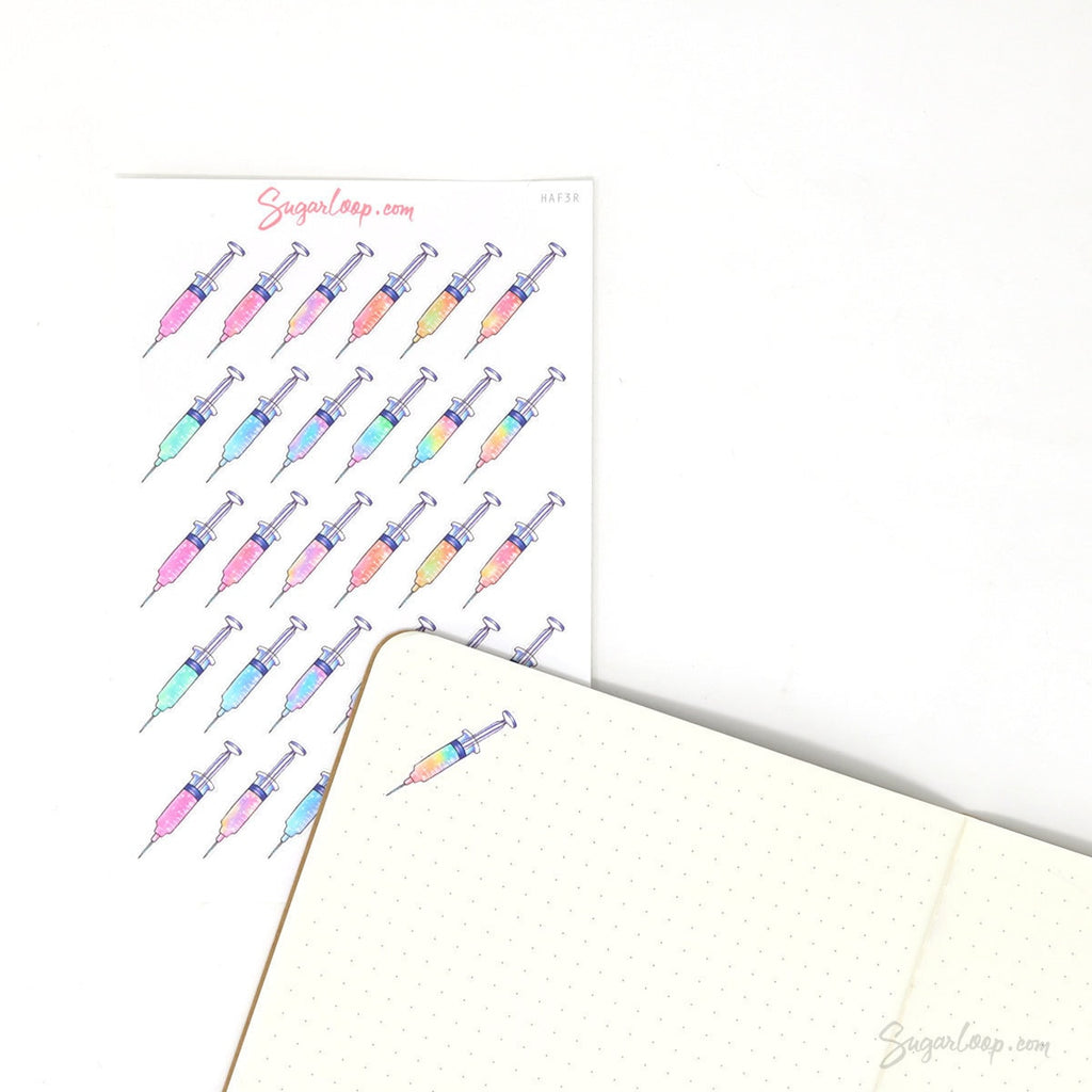Syringe Stickers for Planners & Journals