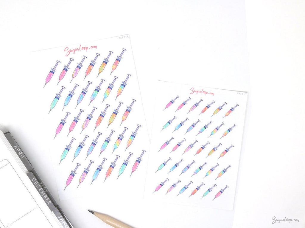 Syringe Stickers for Planners & Journals