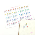 Cute Colorful Kawaii Pill Capsule Bujo Journal Planner Stickers