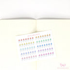 Cute Colorful Kawaii Pill Capsule Bujo Journal Planner Stickers