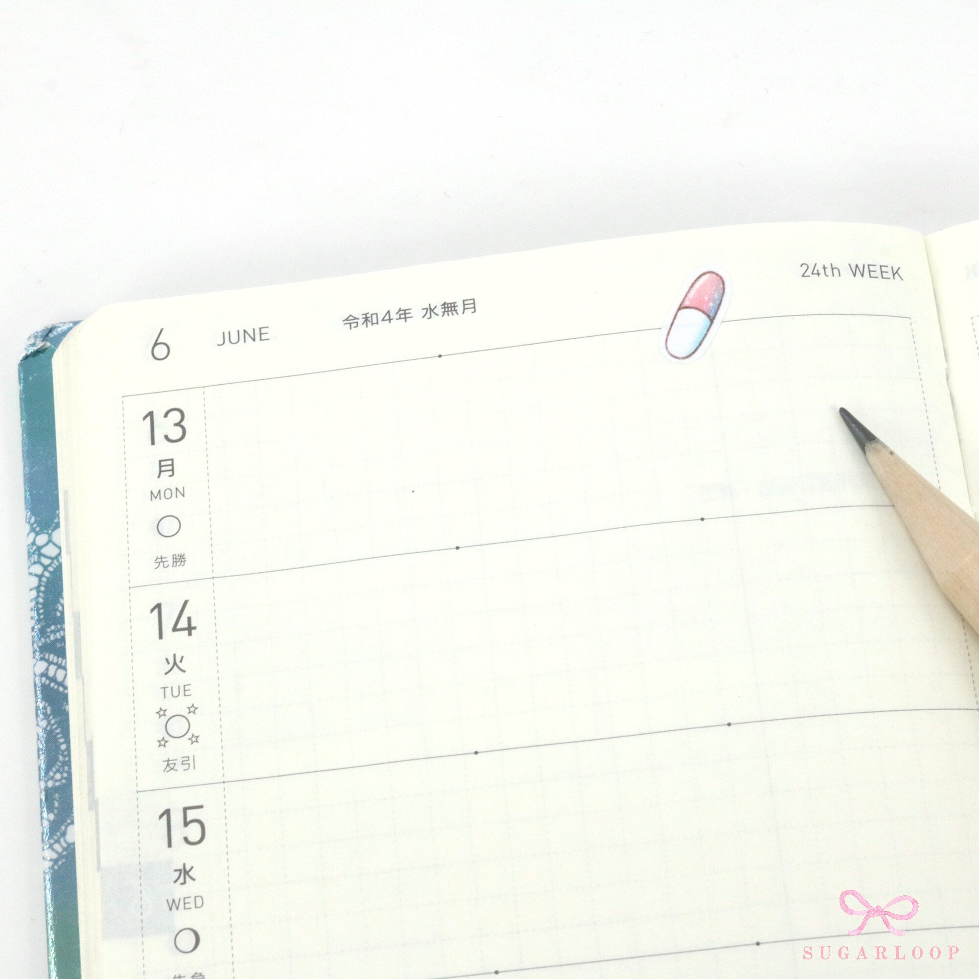 Cute Colorful Kawaii Pill Capsule Bujo Journal Planner Stickers