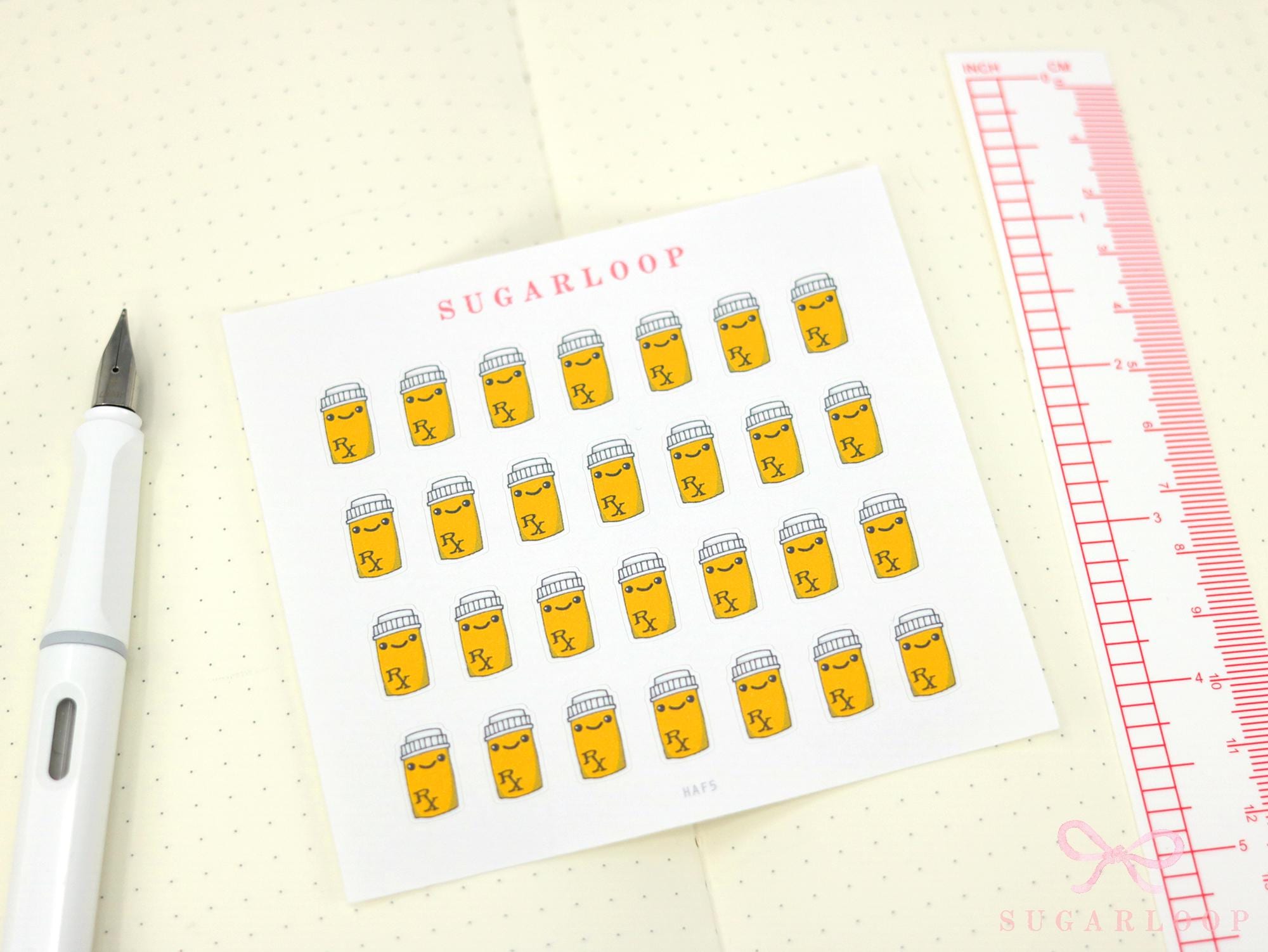 Cute Kawaii Pill Bottle Medicine Bujo Planner Stickers: Prescription Pharmacy Reminder Doctor Meds Tablets Refill Health
