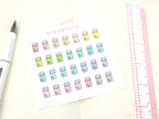 Cute Kawaii Pill Bottle Medicine Bujo Planner Stickers: Prescription Pharmacy Reminder Doctor Meds Tablets Refill Health