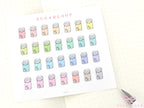 Cute Kawaii Pill Bottle Medicine Bujo Planner Stickers: Prescription Pharmacy Reminder Doctor Meds Tablets Refill Health