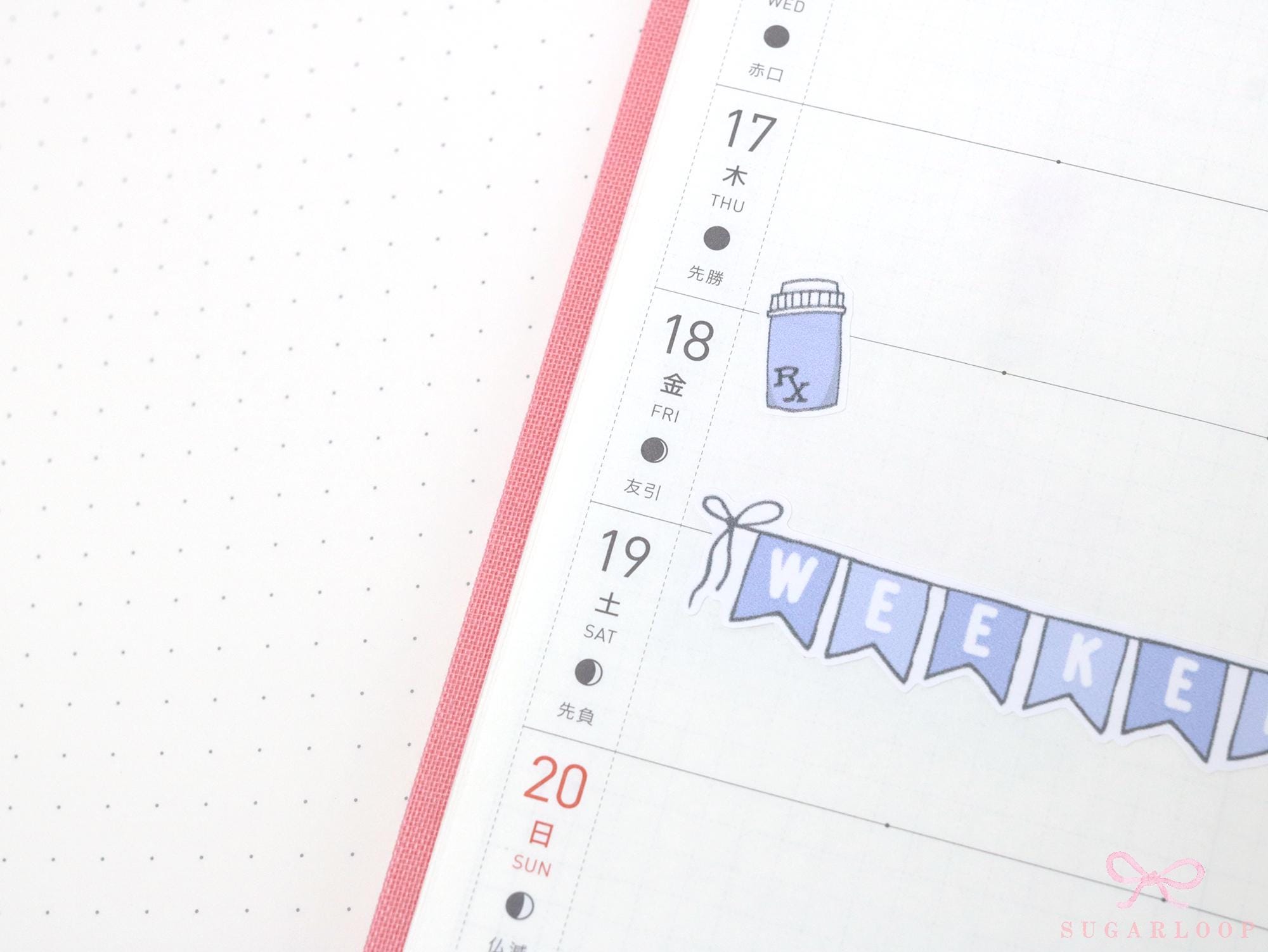 Medicine Pill Trackers Prescription Refill Stickers for Planners Bujo Journals