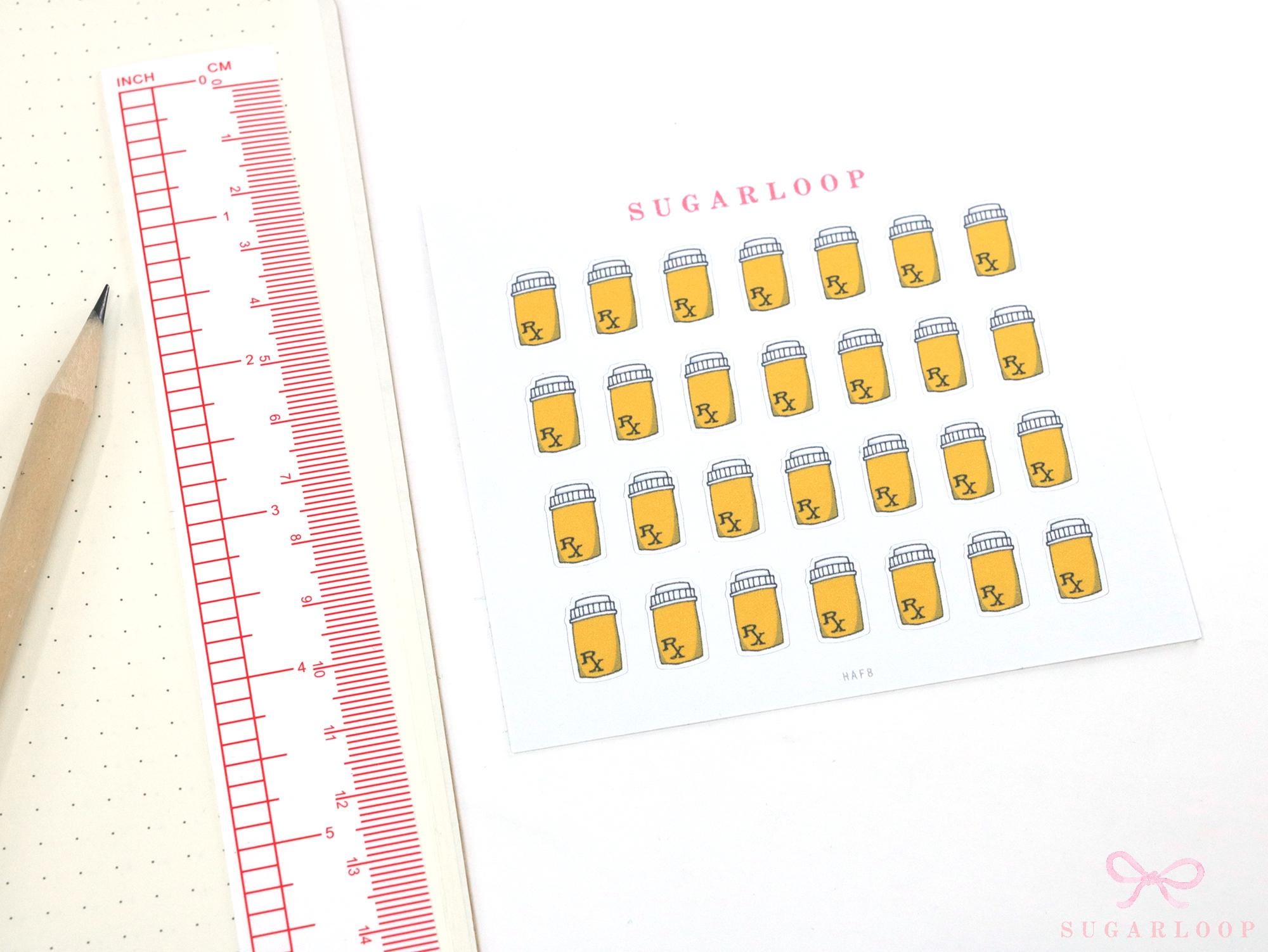 Medicine Pill Trackers Prescription Refill Stickers for Planners Bujo Journals