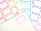 Whimsical Lace Doily Hand-drawn Frame Stickers for Bujo Journals & Planners : 1in (25 mm) Tall