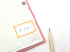 Whimsical Lace Doily Hand-drawn Frame Stickers for Bujo Journals & Planners : 1in (25 mm) Tall