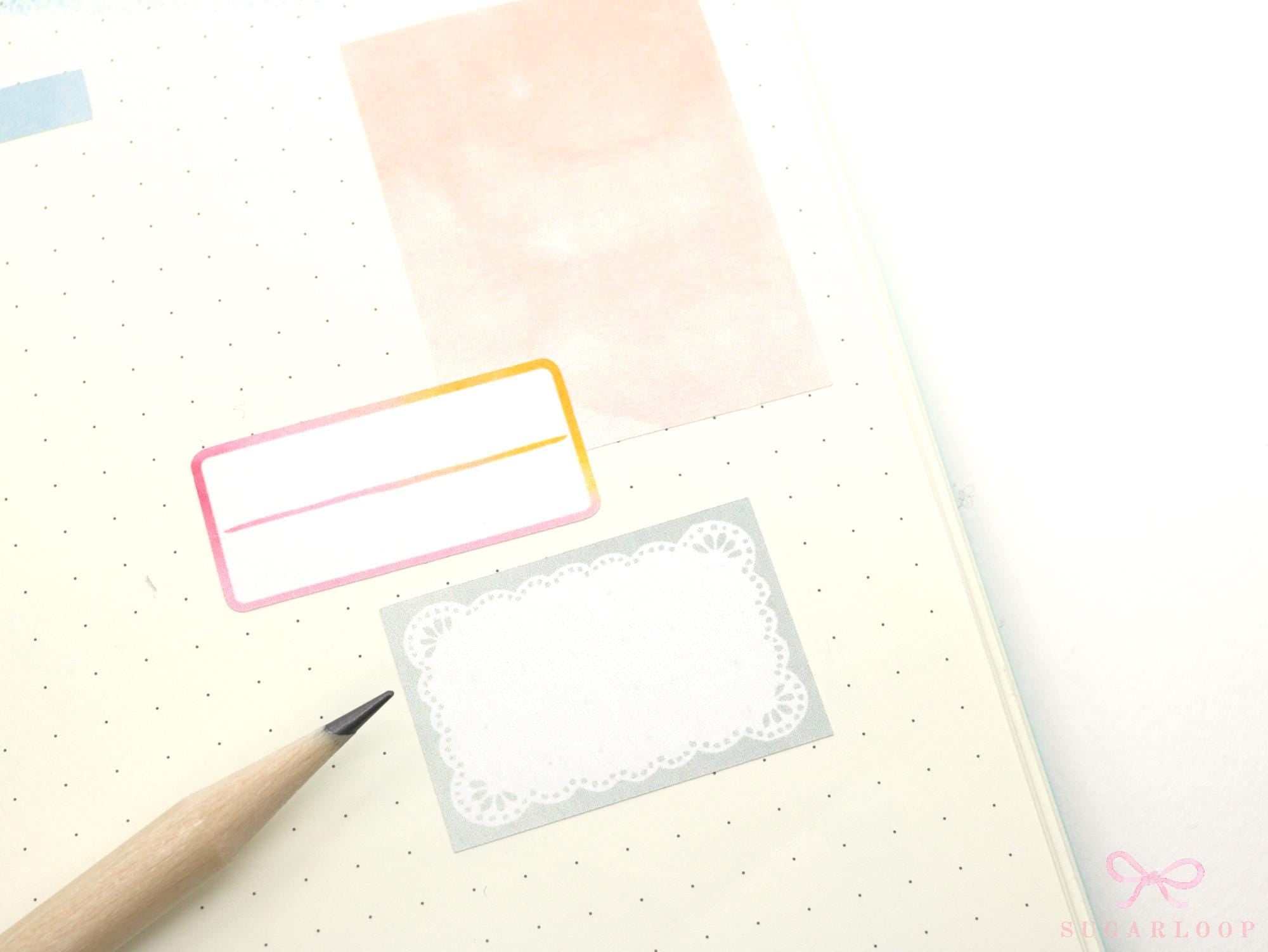 Whimsical Lace Doily Hand-drawn Frame Stickers for Bujo Journals & Planners : 1in (25 mm) Tall