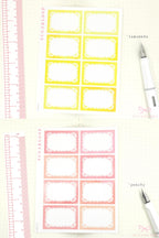 Whimsical Lace Doily Hand-drawn Frame Stickers for Bujo Journals & Planners : 1in (25 mm) Tall