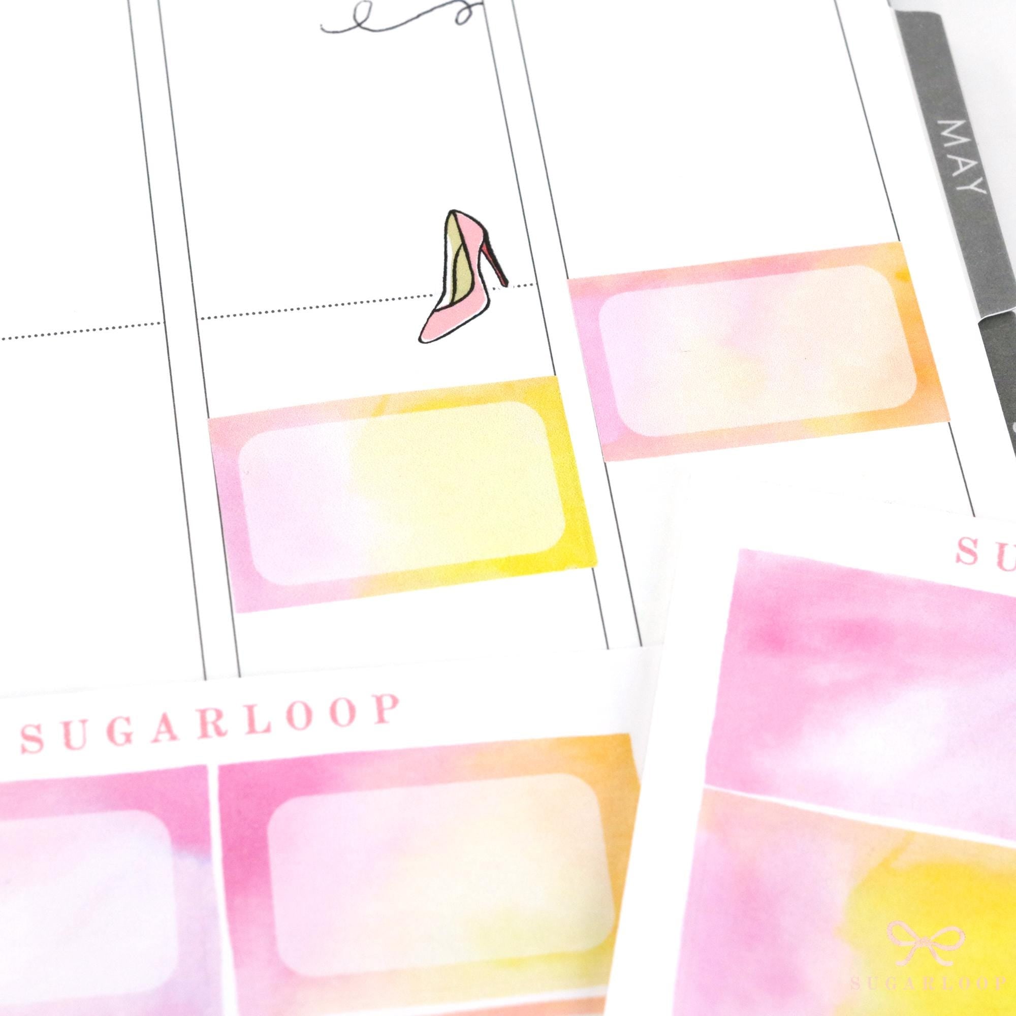 Half Box Appointment Label Stickers For Journals and Planners: 1.5in (38 mm) wide