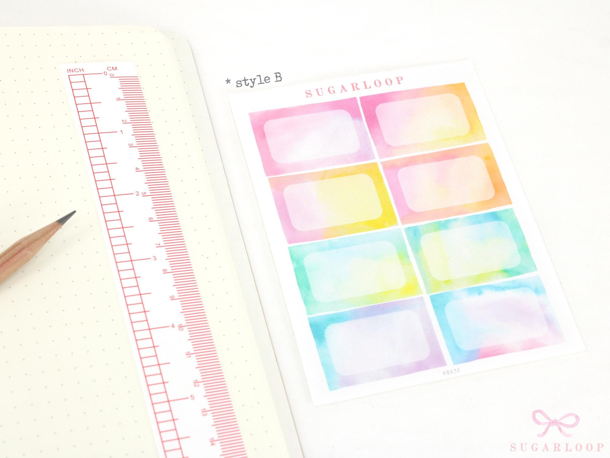 Half Box Appointment Label Stickers For Journals and Planners: 1.5in (38 mm) wide