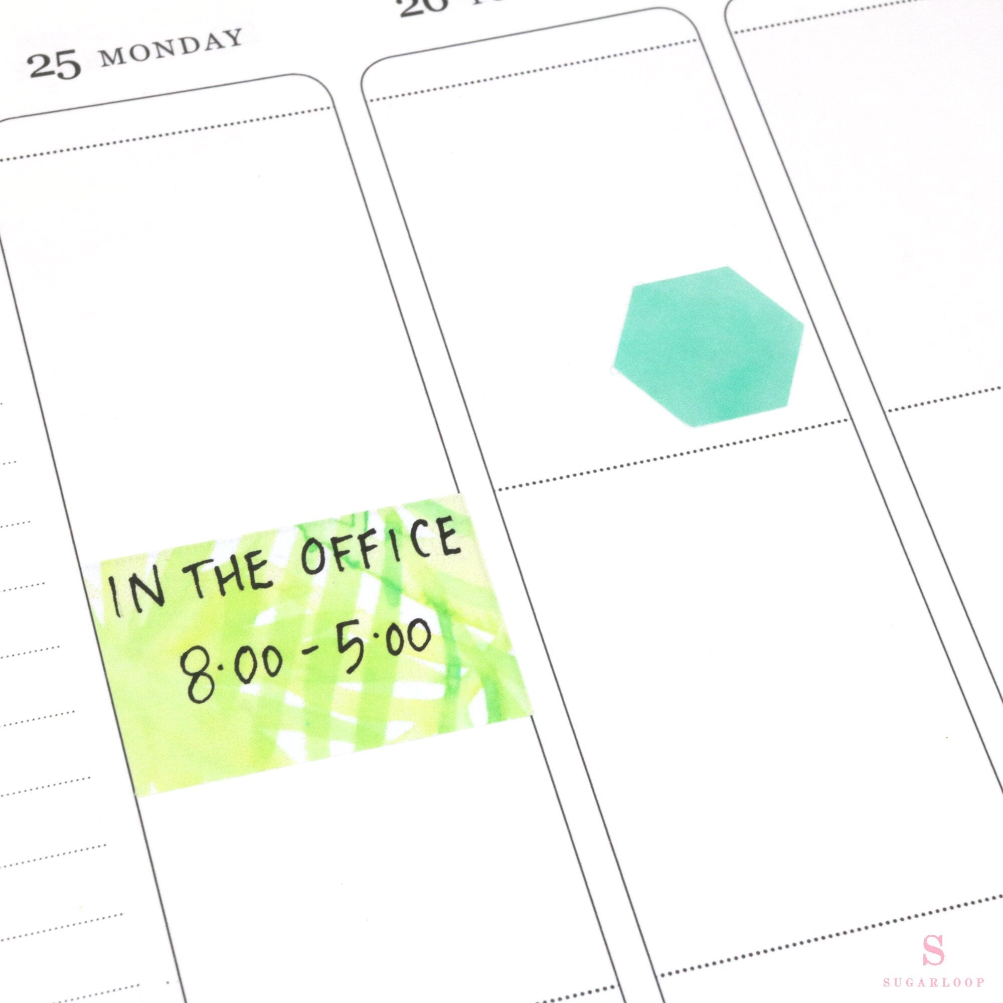 Half Box Appointment Labels Bujo Planner Stickers: 1.5 in (38 mm) wide & 1  in (25 mm) tall