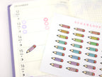 Cute Kawaii Doodle Pencil Planner Bujo and Journal Stickers