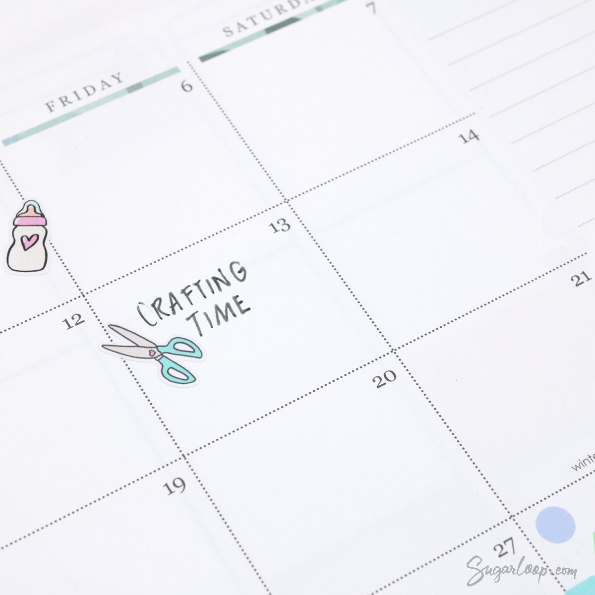 Cute Scissors Haircut Salon Beauty Appointment Reminders Bujo Journal Planner Stickers