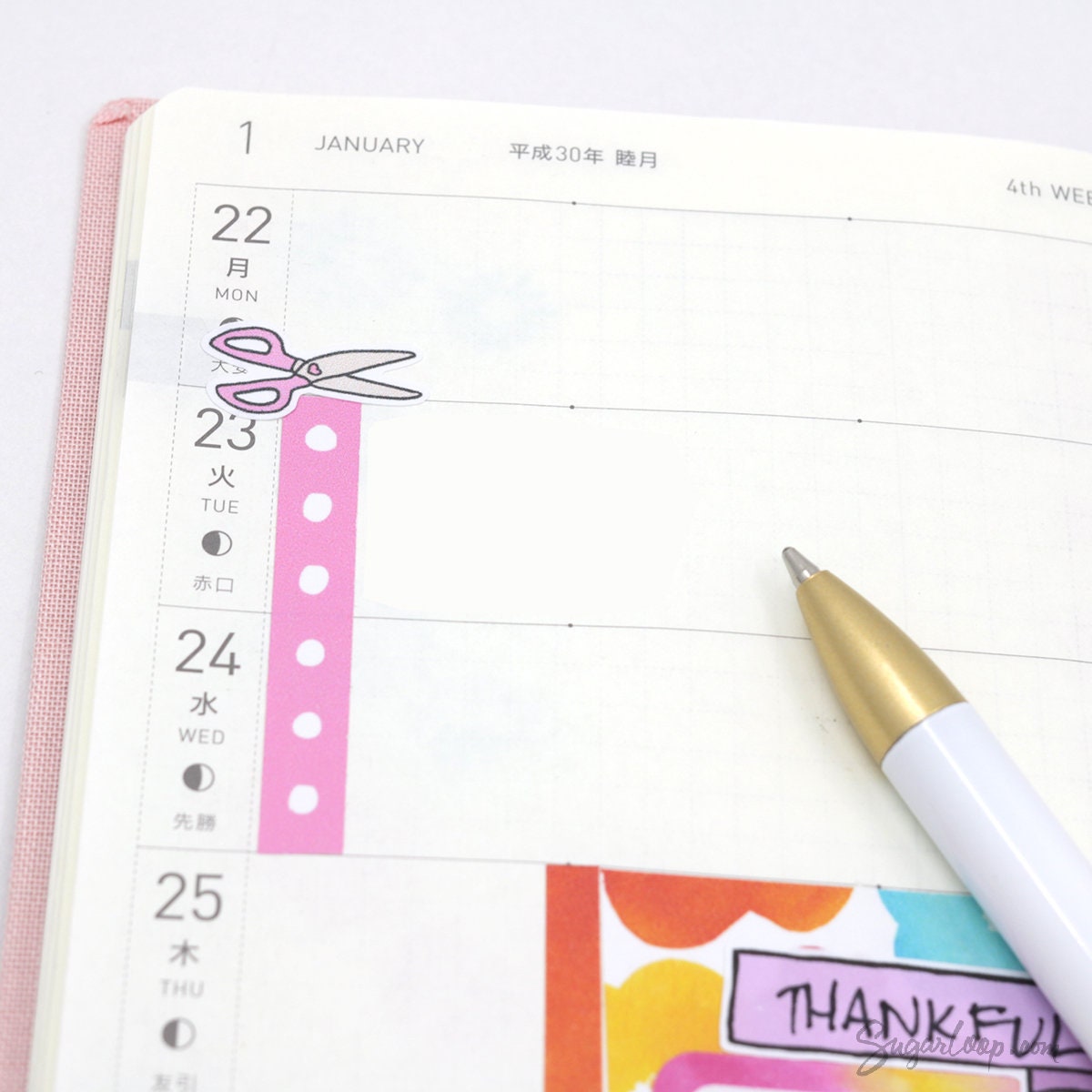 Cute Scissors Haircut Salon Beauty Appointment Reminders Bujo Journal Planner Stickers