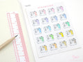 Cute Hand Drawn Sewing Machine Bujo Planner Stickers: Rainbow or Neutral
