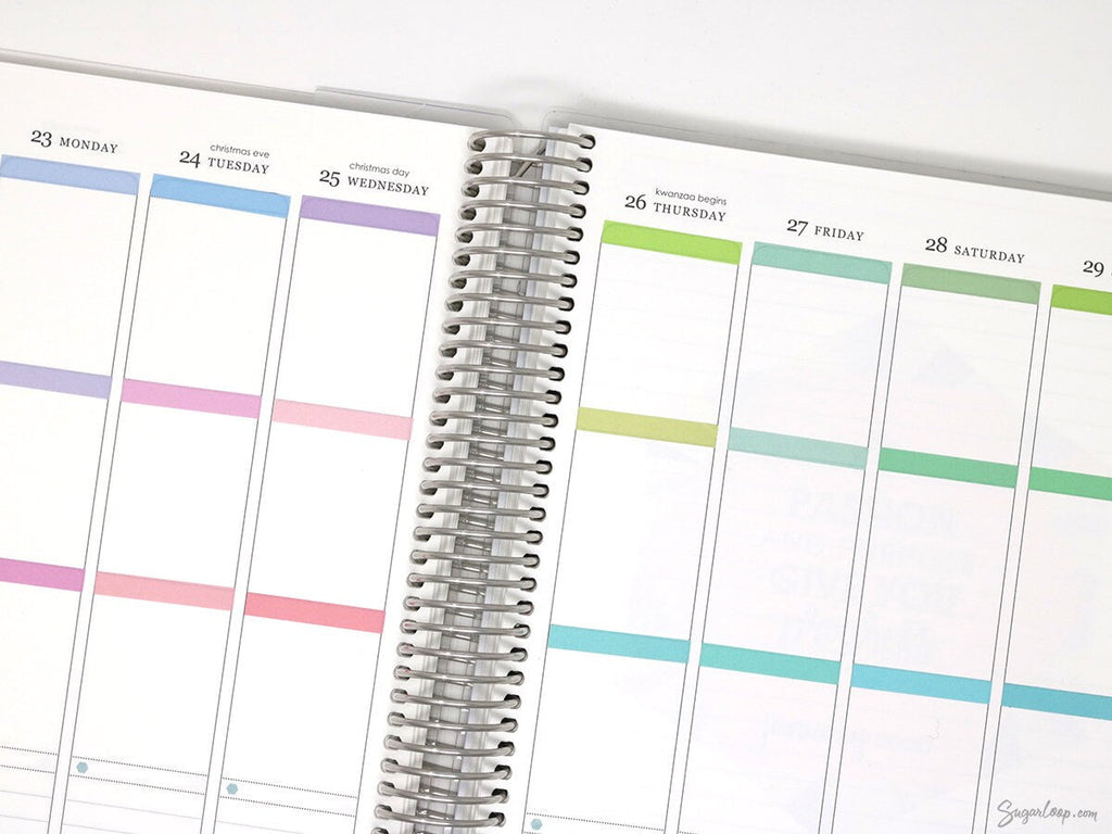Header Title List Label Bujo Planner Stickers: 0.25in (6 mm) Tall Pastel Rainbow, Planner Essentials